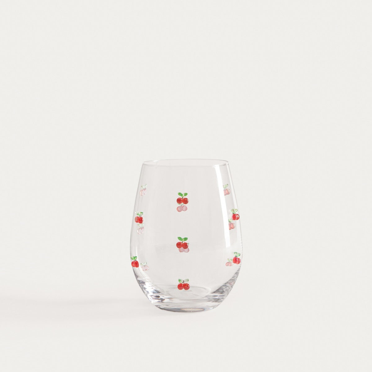 ORNARE Glass Mug with Cherry Elements 0.5L