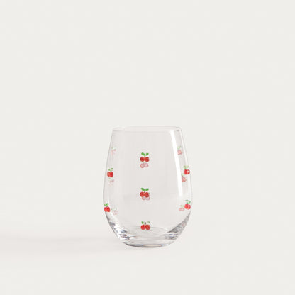 ORNARE Glass Mug with Cherry Elements 0.5L