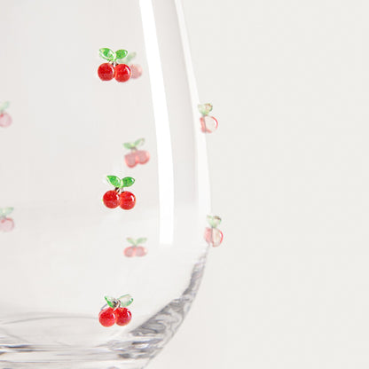 ORNARE Glass Mug with Cherry Elements 0.5L