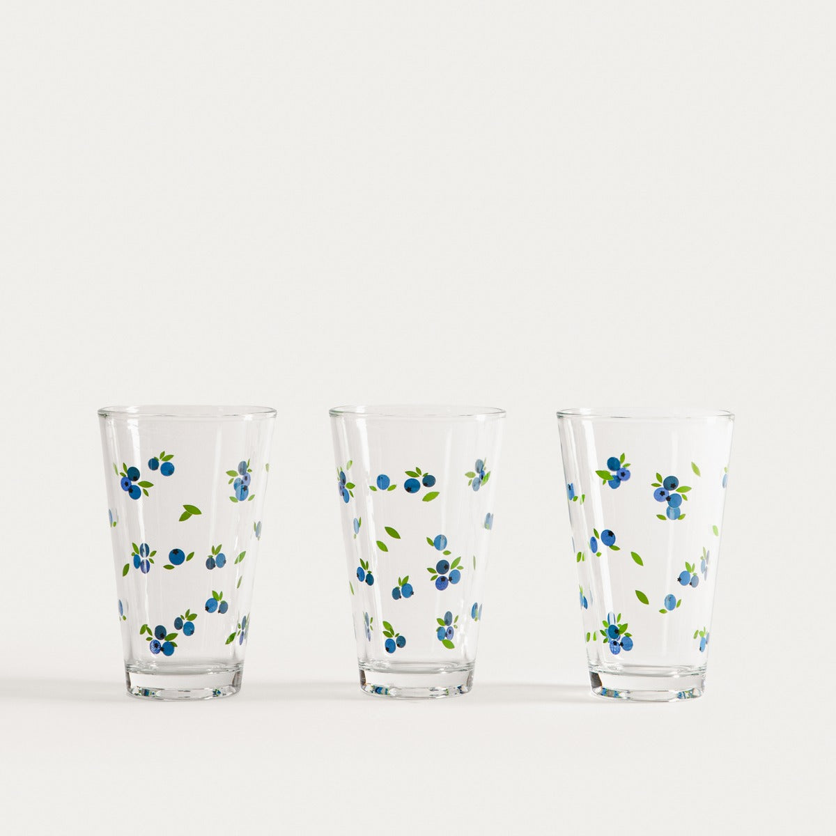 Glass set TOKEN SUMMER with blueberries 3 sztuki 0,3 l
