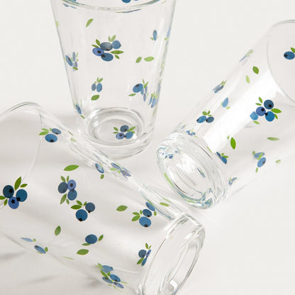 Glass set TOKEN SUMMER with blueberries 3 sztuki 0,3 l