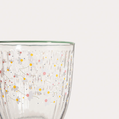 Gardino Flowers Glass Mug with Small Floral Pattern 0.25L