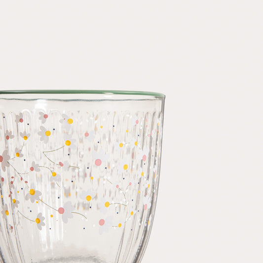 Gardino Flowers Glass Mug with Small Floral Pattern 0.25L