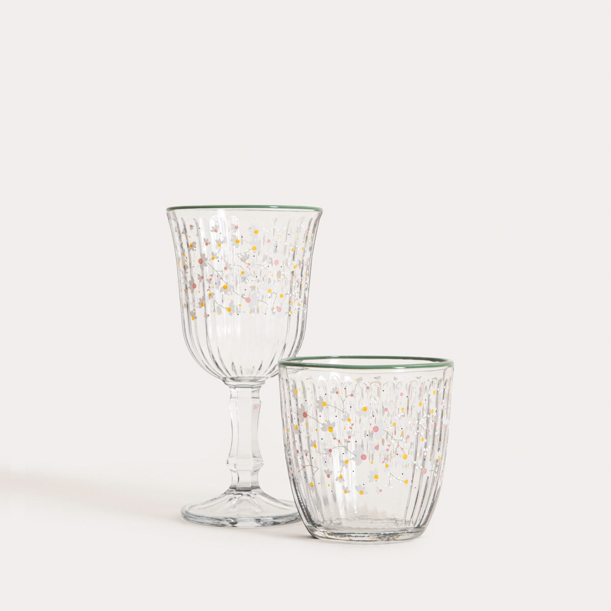 Gardino Flowers Glass Mug with Small Floral Pattern 0.25L