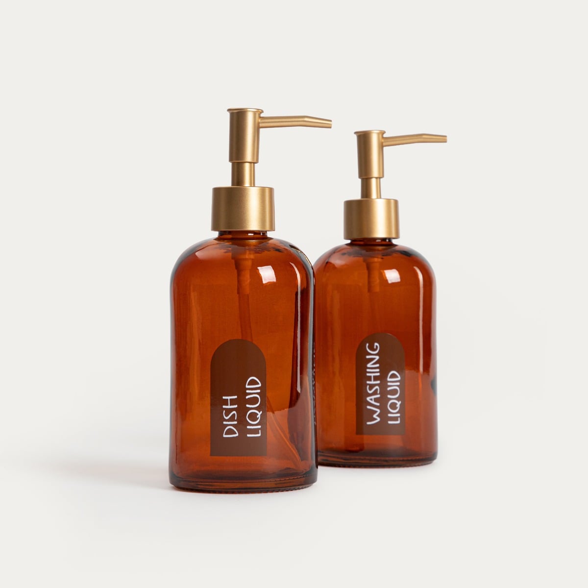 KIVANO Amber Glass Dispenser Set - 3 Piece