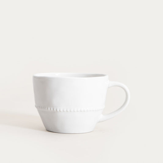 Set of mugs Set of 2 PADRA White Ceramic Mugs - Durable Stoneware