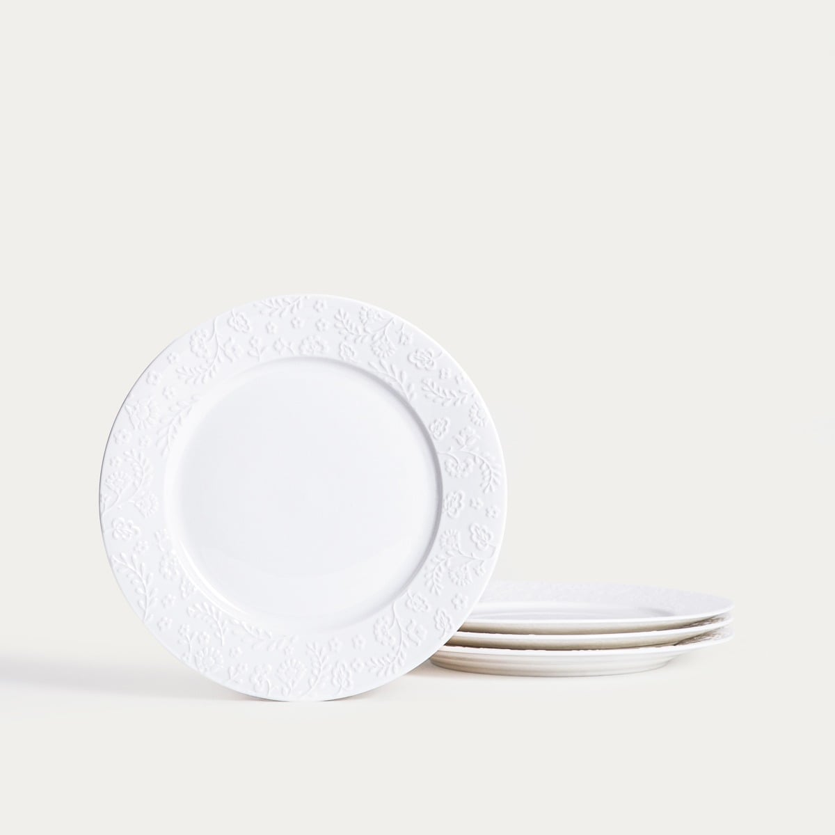 Set of plates BENO White Porcelain Plate Set - 12 Pieces