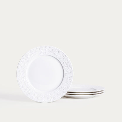 Set of plates BENO White Porcelain Plate Set - 12 Pieces