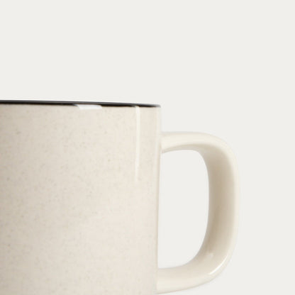 Set of mugs AZRA Set of 4 Ceramic Mugs with Black Rim