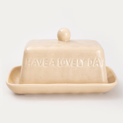 ISERNIA Beige Butter Bowl 14.5x8 cm Porcelain Serving Dish