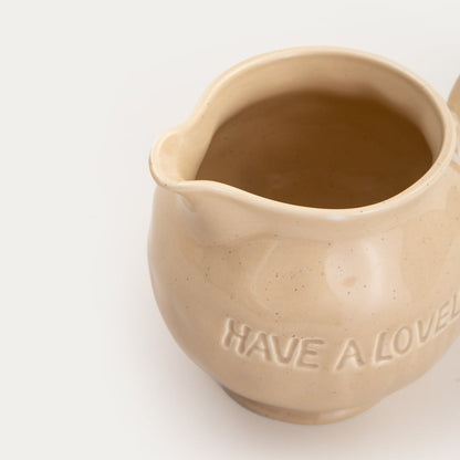 ISERNIA Beige Creamer 0.3L Porcelain Milk & Sauce Server