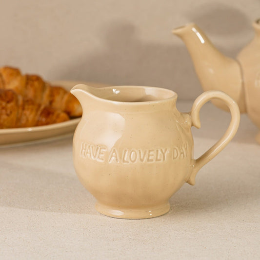 ISERNIA Beige Creamer 0.3L Porcelain Milk & Sauce Server