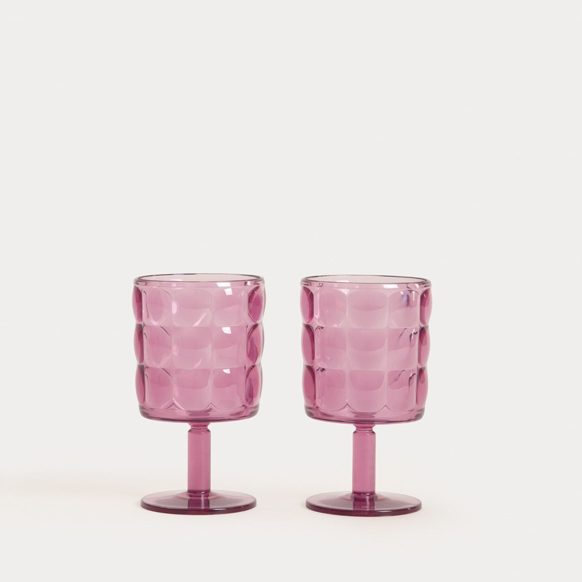 Glass set APPED pink with stem 340 ml, 2 sztuki