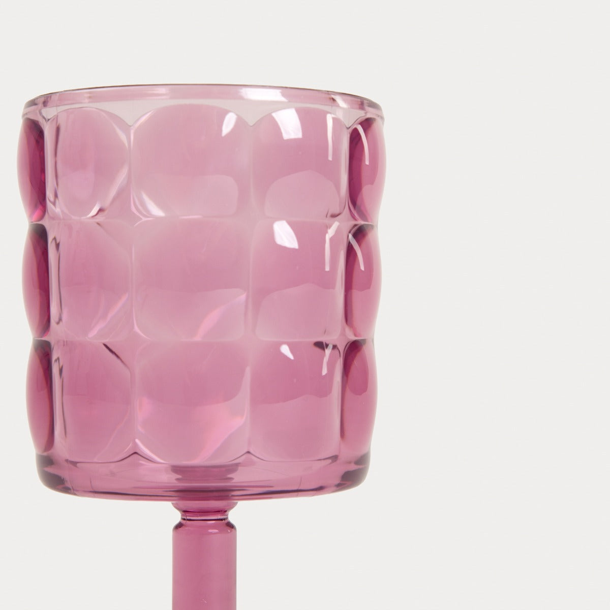 Glass set APPED pink with stem 340 ml, 2 sztuki