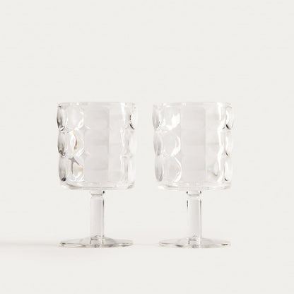 Glass set APPED transparentne with stem 340 ml, 2 sztuki