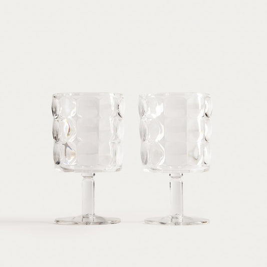 Glass set APPED transparentne with stem 340 ml, 2 sztuki