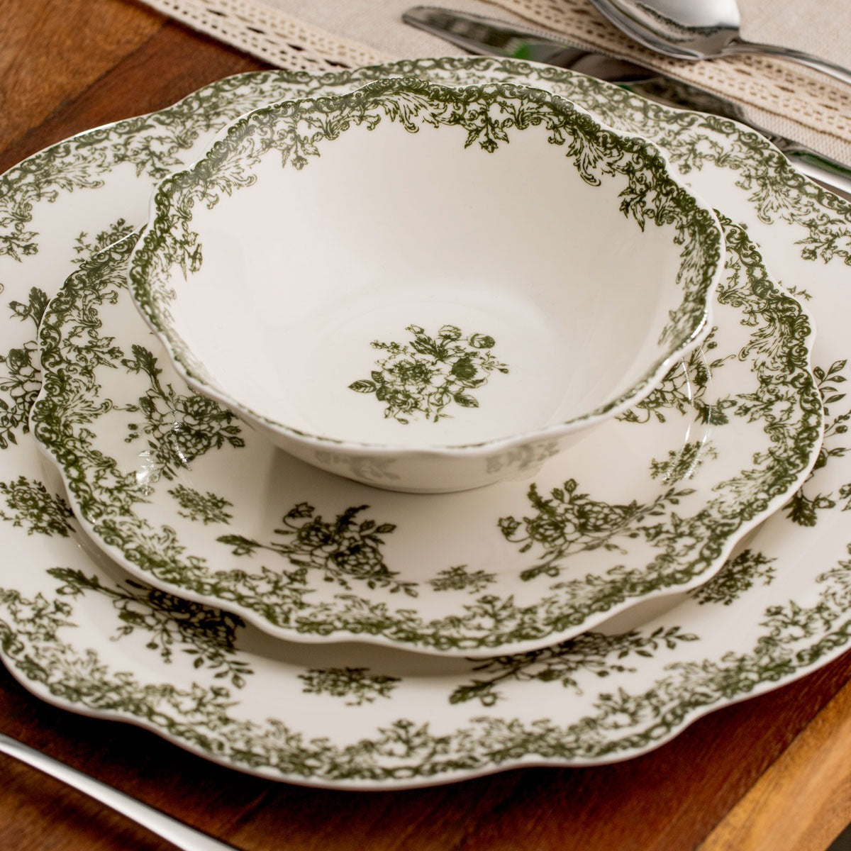 Lourry Green Ceramic Bowl 14 cm Porcelain