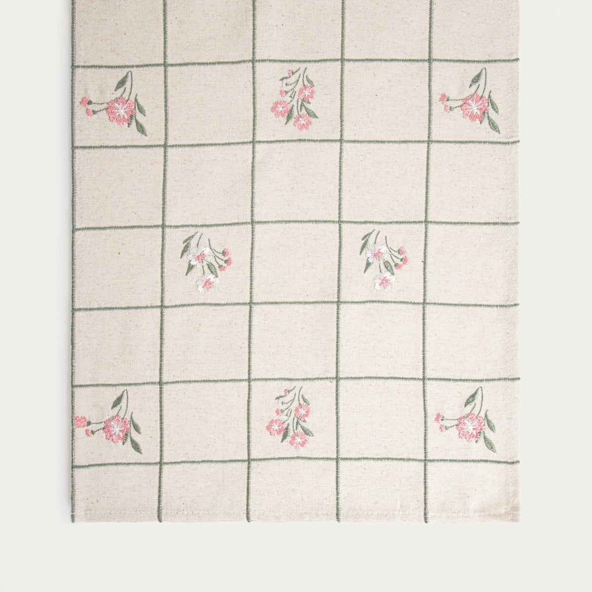 DAMINI Linen Floral Pattern Table Runner 40x160cm