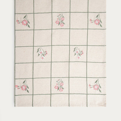 DAMINI Linen Floral Pattern Table Runner 40x160cm