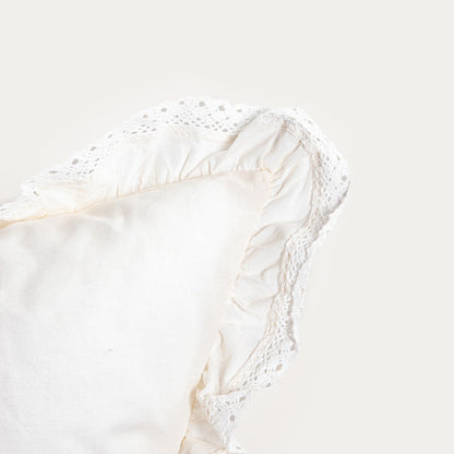 Bed linen set MOISES Cotton Bed Linen Set Ecru with Lace 220x200 cm
