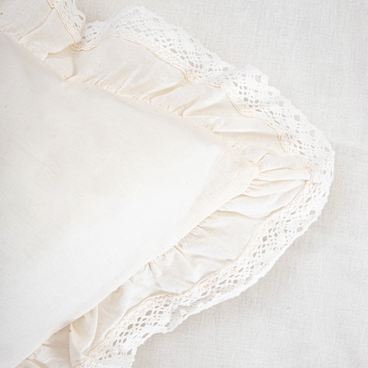 Bed linen set MOISES Cotton Bed Linen Set Ecru with Lace 220x200 cm