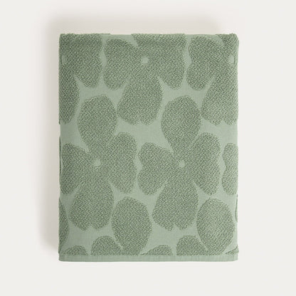 FLORES Pistachio Jacquard Cotton Towel 100x150 cm