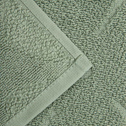 FLORES Pistachio Jacquard Cotton Towel 100x150 cm