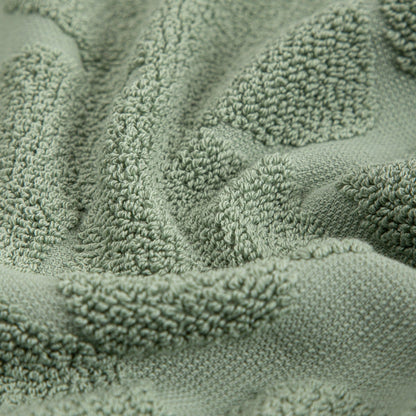 FLORES Pistachio Jacquard Cotton Towel 100x150 cm