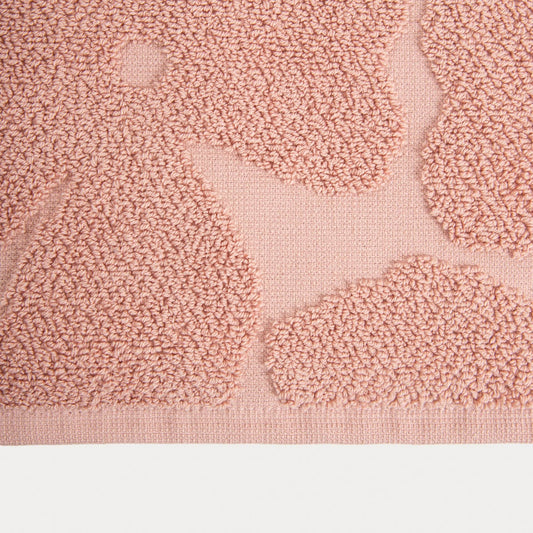 FLORES Pink Jacquard Towel 100x150 cm