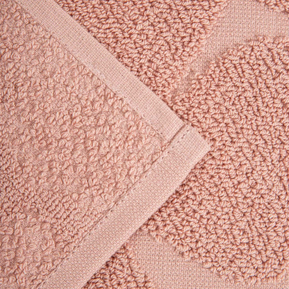 FLORES Pink Jacquard Towel 100x150 cm