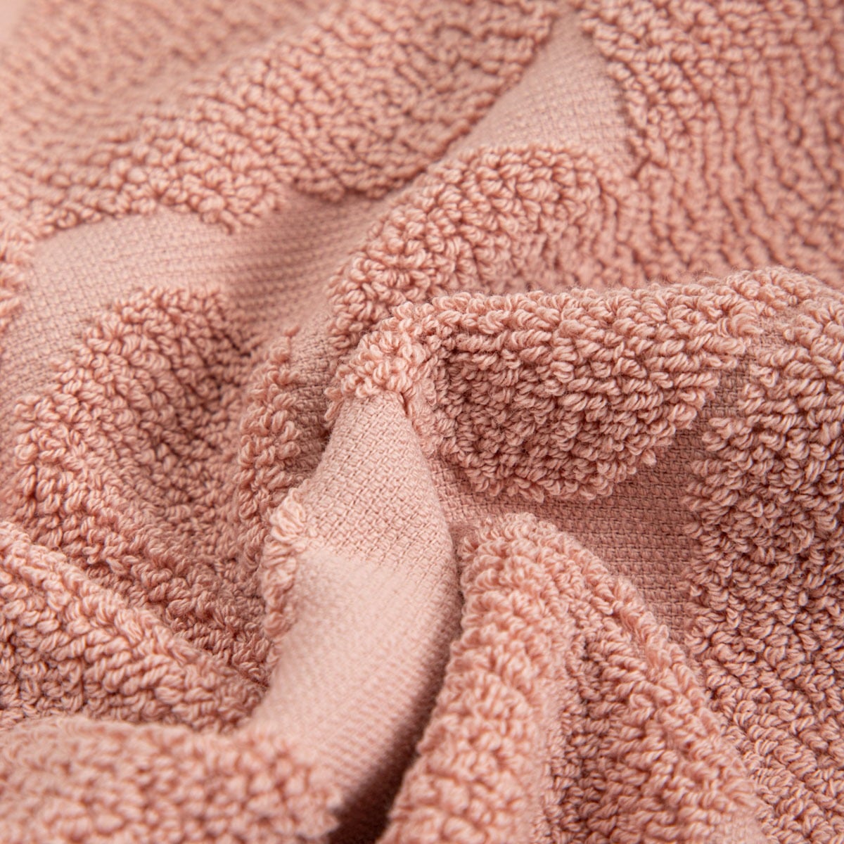 FLORES Pink Jacquard Towel 100x150 cm