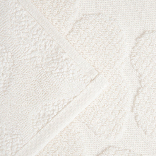 FLORES Ecru Jacquard Cotton Towel 70x130 cm