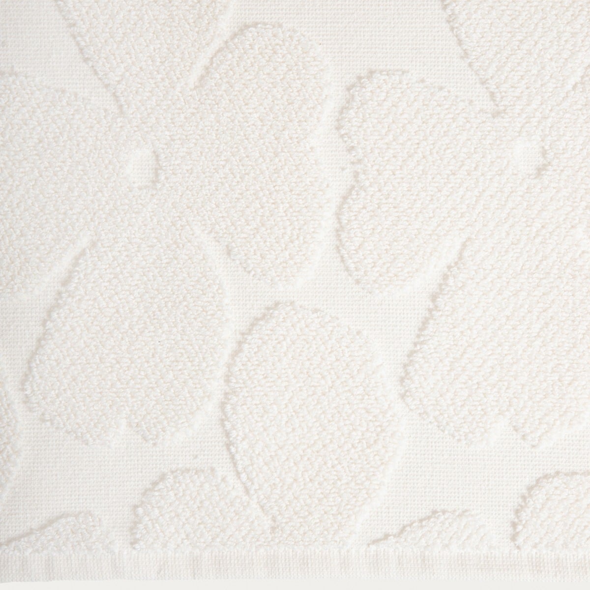 FLORES Ecru Jacquard Cotton Towel 70x130 cm