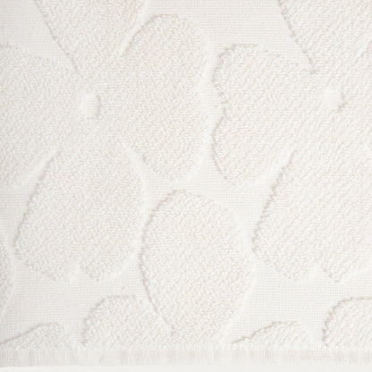 FLORES Ecru Jacquard Cotton Towel 70x130 cm