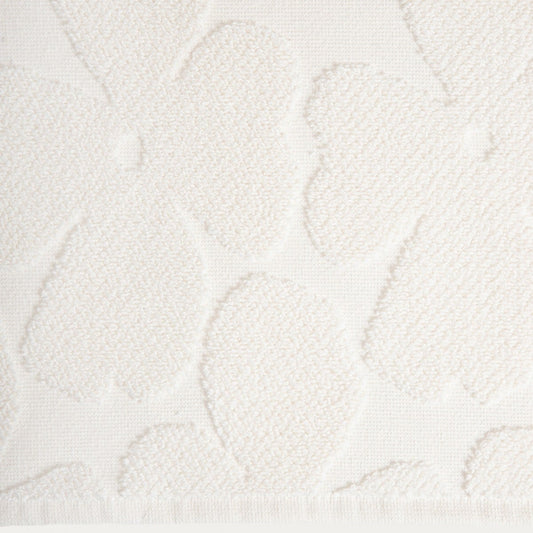 FLORES Ecru Jacquard Cotton Towel 70x130 cm