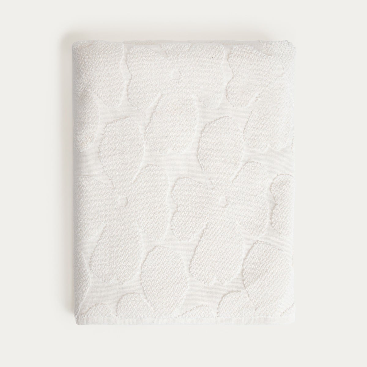 FLORES Ecru Jacquard Towel 100x150 cm