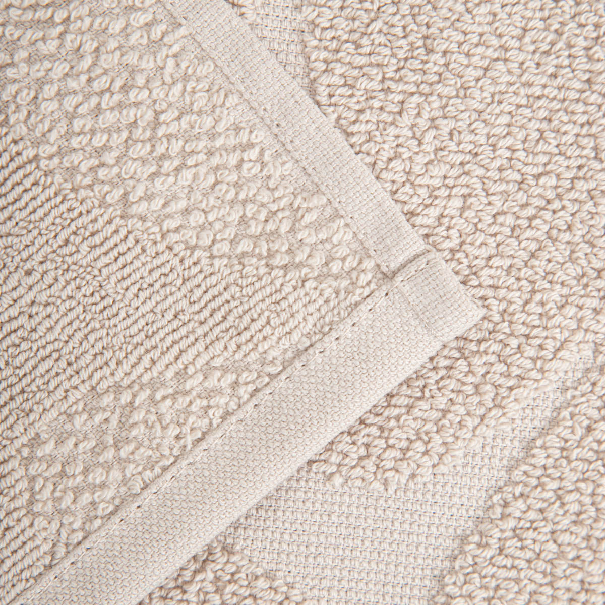 FLORES Beige Jacquard Cotton Towel 50x90 cm