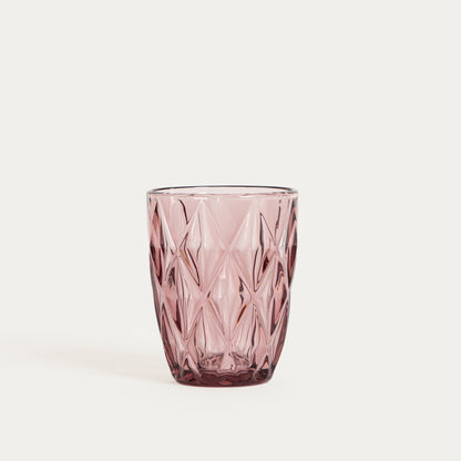 LUNNA Pink Glass Set - 4 Pieces, 0.28L Each