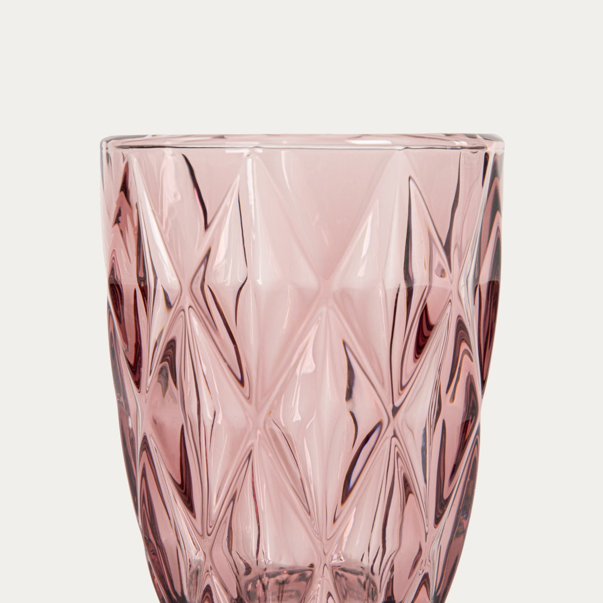 LUNNA Pink Glass Set - 4 Pieces, 0.28L Each