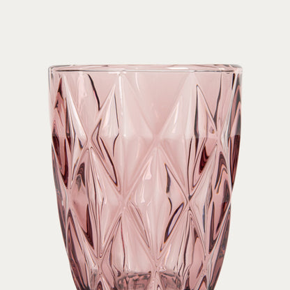 LUNNA Pink Glass Set - 4 Pieces, 0.28L Each