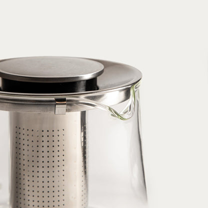 Teapot MILBO 1L Glass Teapot with Stainless Steel Infuser and Lid