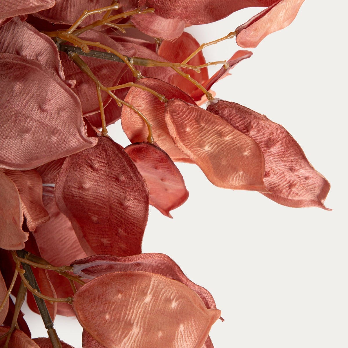 Wieniec VERDEA Decorative Red Artificial Leaf Wreath 60 cm