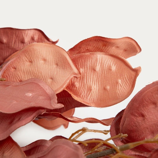 Wieniec VERDEA Decorative Red Artificial Leaf Wreath 60 cm