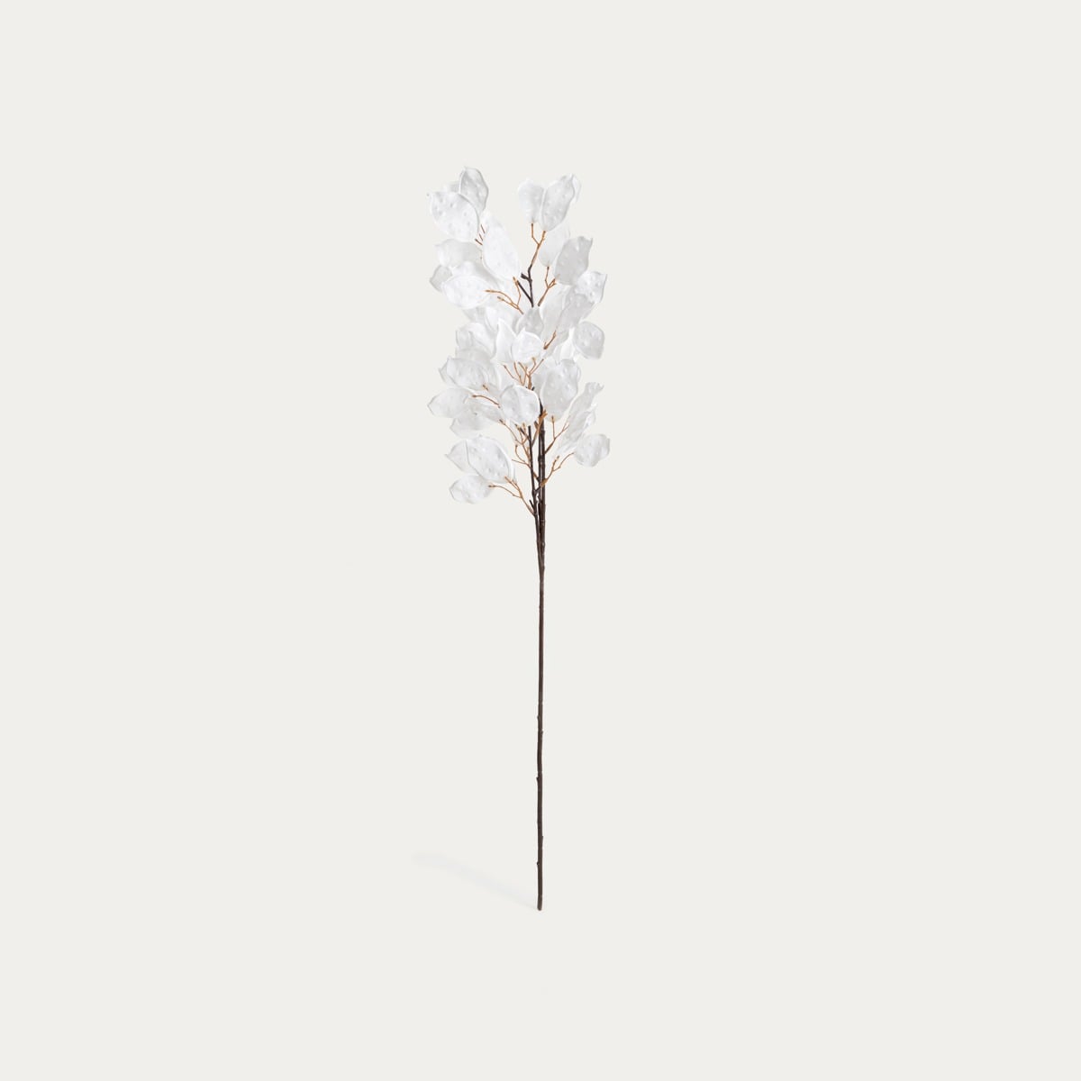 Artificial branch VERDEA with white artificial leaves 90 cm