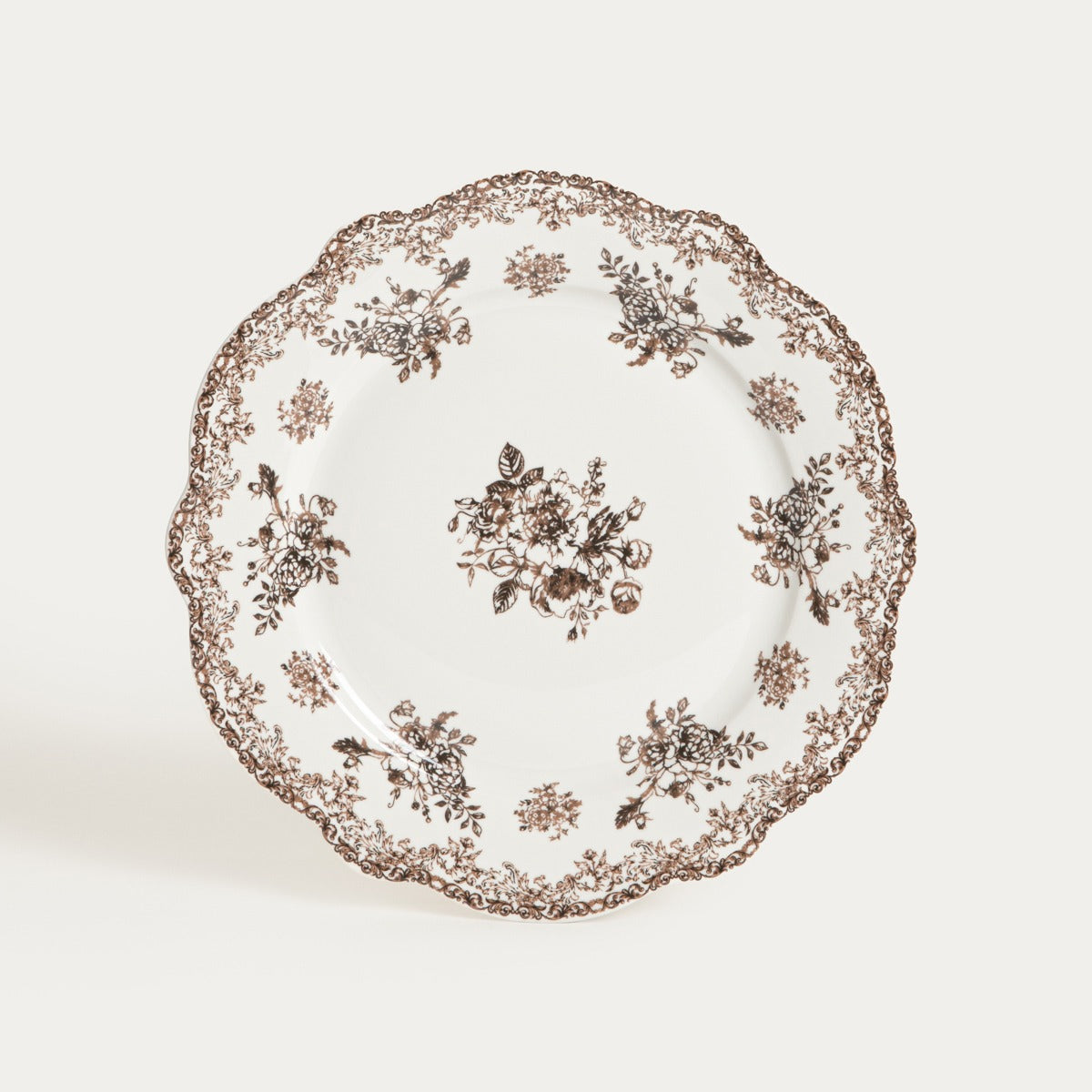 Plate LOURRY Brown Dinner Plate 27 cm Porcelain