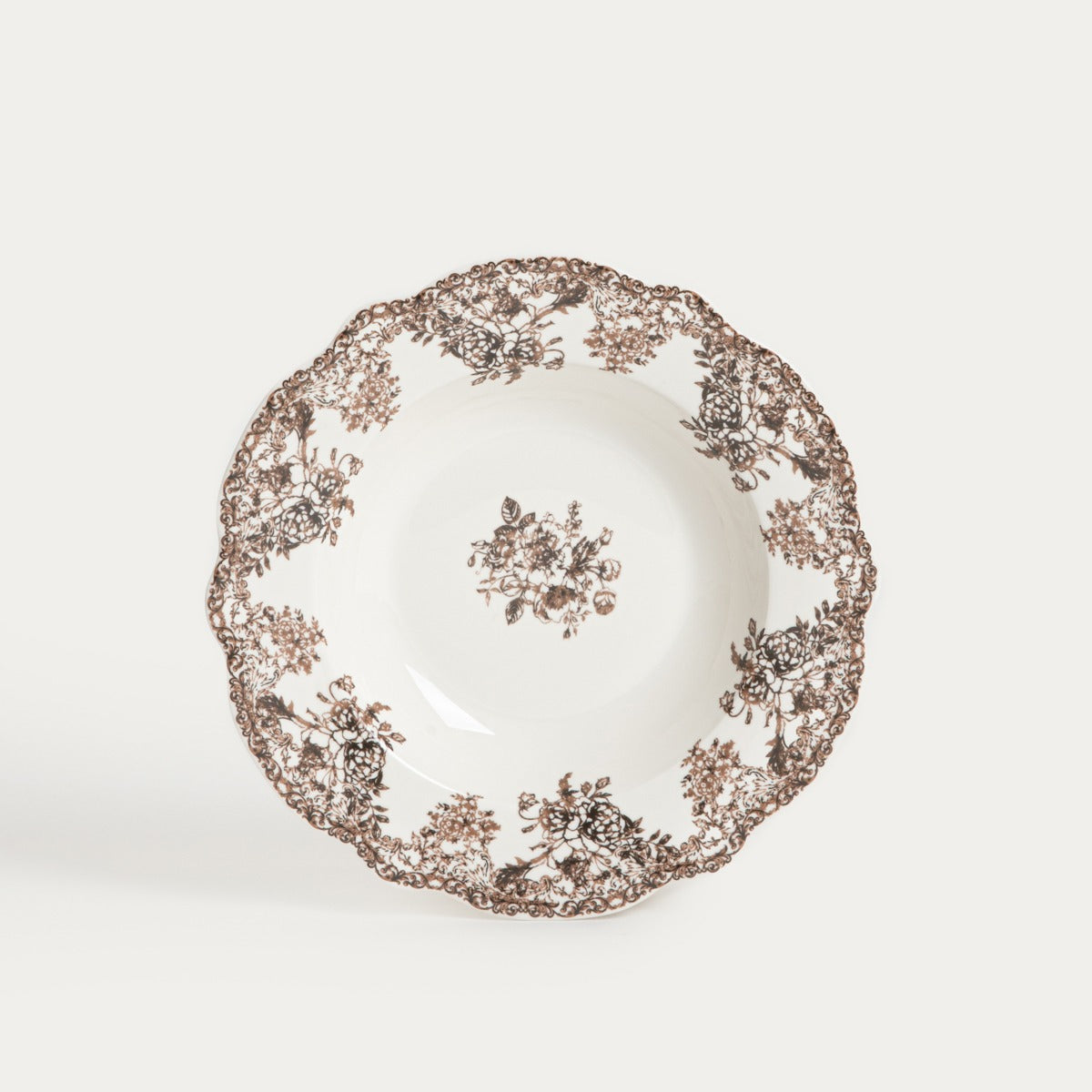 Plate LOURRY Deep Brown Plate 22 cm Porcelain Dinnerware
