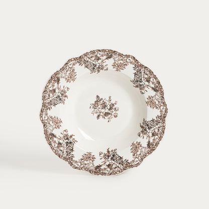 Plate LOURRY Deep Brown Plate 22 cm Porcelain Dinnerware