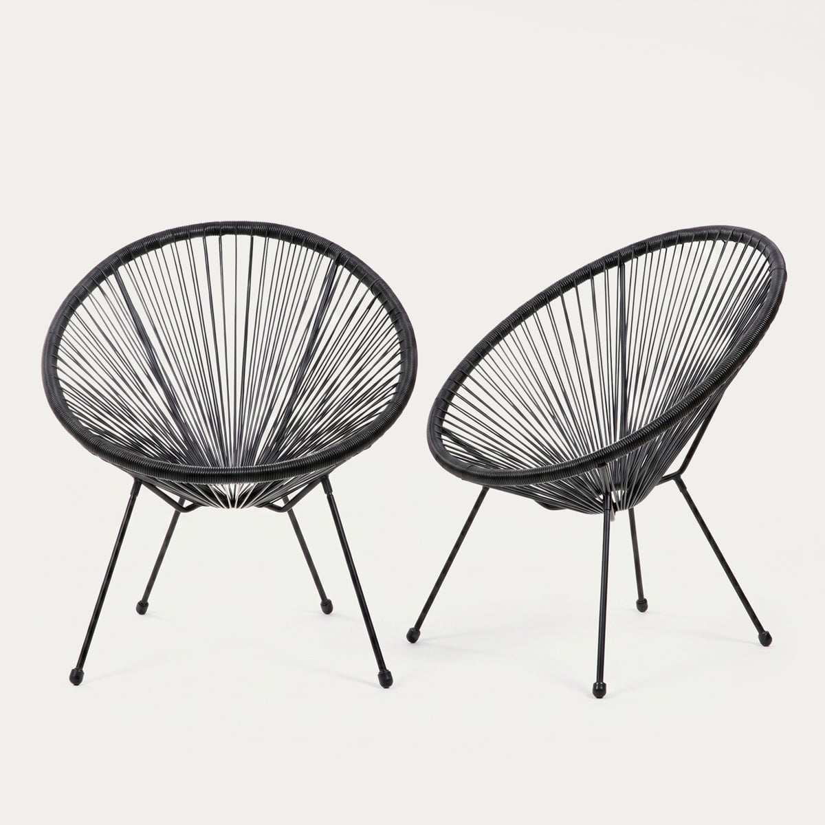 Set of 2 armchairs Set of 2 Acapulco Fiesta Armchairs | Round Rope Technorattan