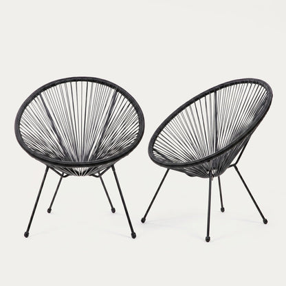 Set of 2 armchairs Set of 2 Acapulco Fiesta Armchairs | Round Rope Technorattan