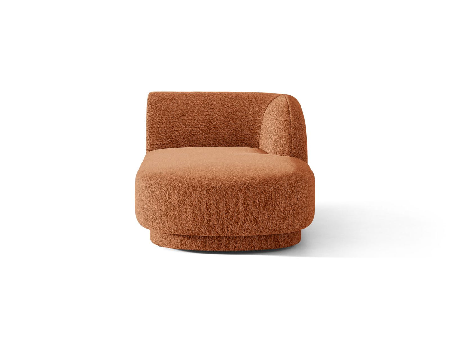 Miley — Chaise Longue Terracotta (Baloo 2078) Black Plastic Right